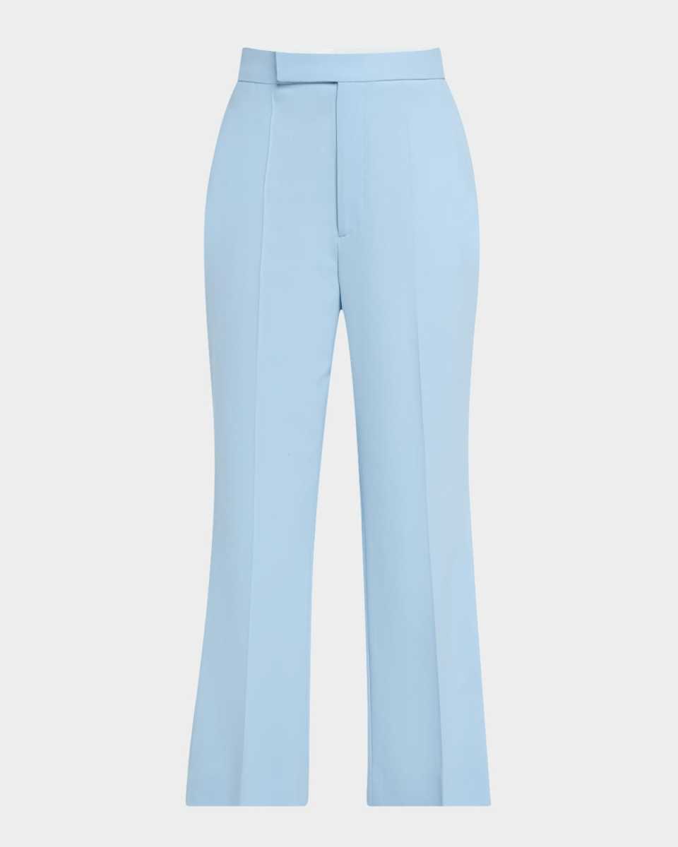 High-Rise Kickflare-Leg Crop Trousers